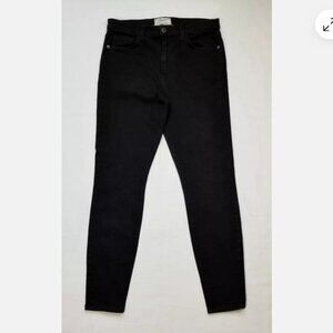 CURRENT/ELLIOTT The High Waist Stiletto Jet Black Skinny Jeans 6138E1M